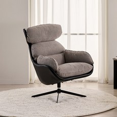 삼익가구 1인용 누터 콤비 360도 회전 안락 소파 1인소파 소파쿠션 방문설치, 블랙 + 다크그레이, 1개