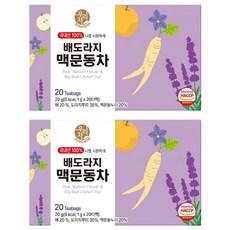 SONGWON 松園食品 梨桔梗麥門冬茶 茶包, 2個, 20入, 1g