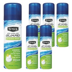 Schick 舒適牌 刮鬍泡 敏感型，溫和配方，滋潤保濕, 210g, 6瓶
