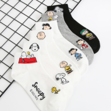 SOCKSHOP 女款史努比角色短筒襪 6雙