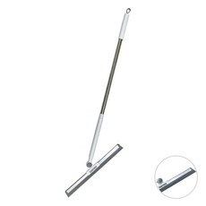 싹THREE 多用途長度可調刮水器矽膠掃帚 + 掃頭組, 白色 + 銀色, 1套