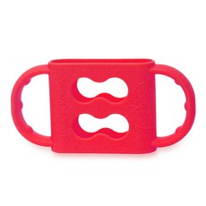 hibee 矽膠雙耳隔熱奶瓶套, 紅色, 1入