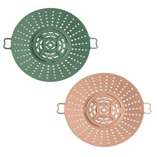 FLaITO 矽膠蒸盤 軍綠色+磚紅色, 24.2厘米, 1套