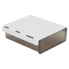 구디푸디 부착식 투명 히든 서랍, 블랙