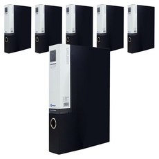 D型活頁檔案夾 3cm, 黑色, 6個