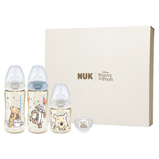 NUK x Disney聯名 新生兒禮盒 (迪士尼 PPSU 感溫奶瓶 矽膠安撫奶嘴), 小熊維尼, 1組