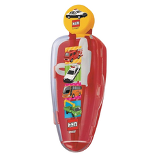 Skater ADXT1S 兒童右手學習筷 含收納盒 筷子140mm x 1雙 + 收納盒136 x 65 x 45mm x 1個, 多美車 白色 + 紅色, 1組