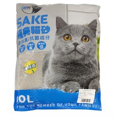 SAKE 粗球礦砂 含消臭/抗菌成分, 檸檬香, 10L, 6kg, 1包