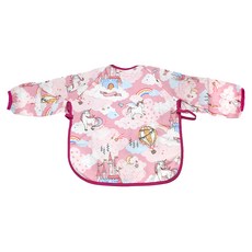 PUKU 藍色企鵝 長袖防水圍兜衣 柔軟棉質, 獨角馬, 1件