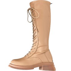 라블 기모 안감 레이스업 롱 부츠