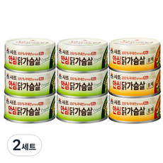 사조해표 안심 닭가슴살135g x 6p + 안심 훈제 닭가슴살 135g x 3p, 2세트