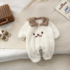 Stardoor 幼兒用熊熊領刷毛按扣連身衣