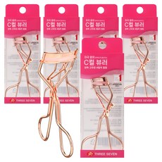 THREE SEVEN Louisbon High Curling C捲睫毛夾+矽膠墊組, 玫瑰金, 5套