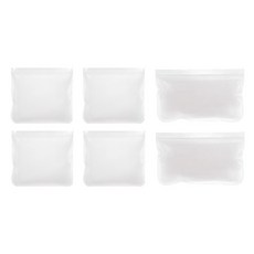 AHOYE PEVA 矽膠保鮮食物袋 可重複使用保鮮袋 食品級材質 密封防漏, 中型 4個 + 長型 2個, 1組, 6入