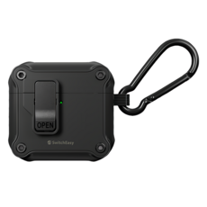 SwitchEasy 魚骨牌 Rugged Shield 耳機保護殼 Airpods 4 適用, 黑色, 1個, 單一商品
