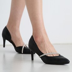 Dangolunni 女款雙線水鑽造型高跟鞋 7cm