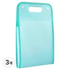 썸즈마인 손잡이 A4 아코디언파일, 그린, 3개