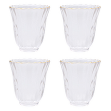 레벤호프 물결 소주잔, 투명, 4개