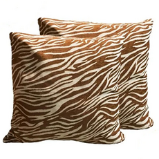 J&N 原野個性抱枕 填充棉, 咖啡色, 2個