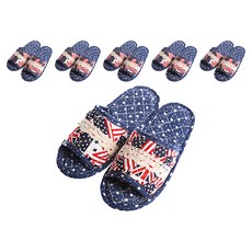 KSmall 女款棉質印花室內拖鞋, MF172 英國, 2組