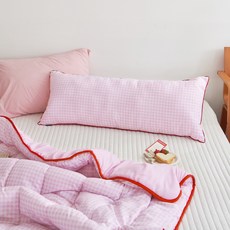 PRIELLE 可機洗長型抱枕, 莓果粉