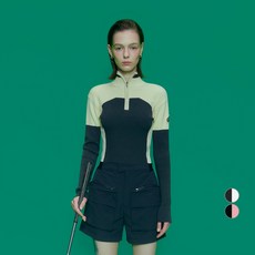 TAZE 女 Hey 半拉鍊羅紋上衣