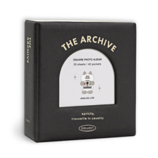 ICONIC Archive 拍立得方形相簿 Instax 照片簿, 04 深灰色, 20張