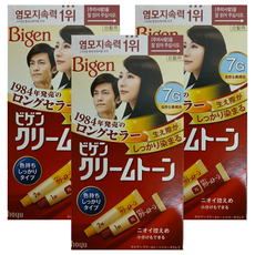 비겐 크림톤 염색제 40g, 7G자연흑갈색, 3개