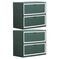 올리빙 모듈 오픈 리빙박스 수납함 650 1단, 모스그린, 650 x 350 x 280 mm, 4개