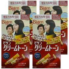 비겐 크림톤 염색제 40g, 7G자연흑갈색, 4개