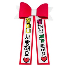 러블리팜 에바폼 컬러 인간 화환 9할머니사랑해, 레드, 1개