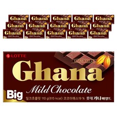LOTTE 樂天 Ghana 加納 大杯牛奶巧克力, 110g, 16個