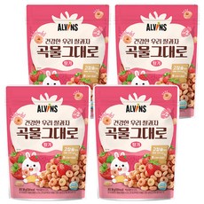 ALVINS 愛彬思 糙米加鈣餅, 4個, 30g, 草莓