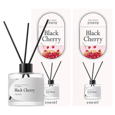 enesti 擴香器 200ml + 纖維棒 5p 套裝, 黑櫻桃, 2組