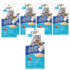 catit 嘿卡堤鮮溜肉泥 鮪魚 6包 貓咪零食 美味又營養 給貓咪帶來健康與活力, 60g