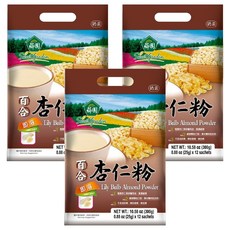 薌園 百合杏仁粉 精選百合、杏仁研製而成 口感香醇濃郁, 300g, 3袋
