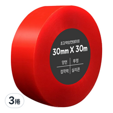 Dada 強力雙面膠帶 30mm X 30m, 透明, 3捲