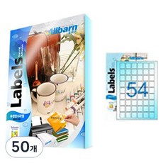 올바른라벨 투명방수라벨 레이저용 6X9, 54칸, 50개