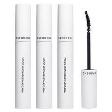 Forencos Mood 可水洗睫毛膏纖長捲翹 8 克, 3支, 01 Deep Black