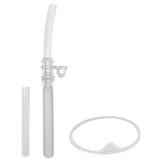 Nuby 吸管配件組 晶透學飲杯 細吸管, 300ml, 1組