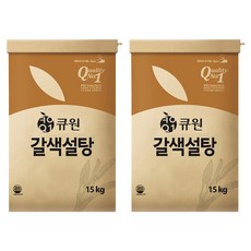큐원 갈색설탕, 15kg, 2개