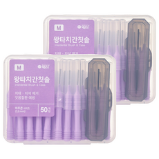왕타 치간칫솔 M형, 2개, 50개입, 1.2mm