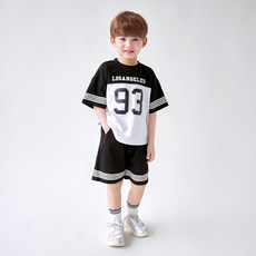 WALTONKIDS 男童款數字網眼拼色上下套裝