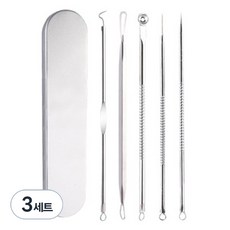 피니어스 스테인레스 피치 압출기 핀셋 5종 세트, D타입, 3세트