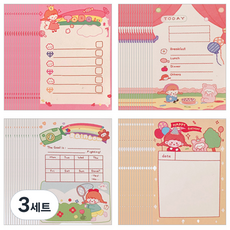 O-ON 少女核對清單便條紙 400p, A款, 3套