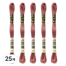 브랜드얀 DMC 25번 면사 자수실 5p, 223번, 25개