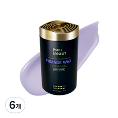 포뷰트 남성용 스피어 짧은머리 헤어 포마드 왁스, 50g, 6개