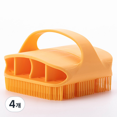 Itgom 潔淨小熊 緻密矽膠身體刷, 橘色, 4個, 1入