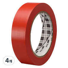 3M 764 地板標示膠帶, 紅色, 4個