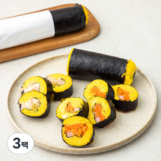 샐러드G 베이컨참치 계란김밥 + 볶음김치 계란김밥, 496g, 3팩